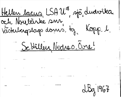 Bild på arkivkortet för arkivposten Hellen lacus