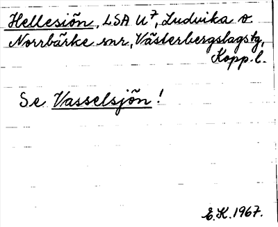 Bild på arkivkortet för arkivposten Hellesiön