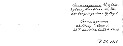 Bild på arkivkortet för arkivposten Hermansgruvan