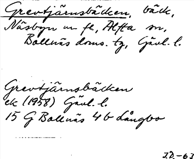 Bild på arkivkortet för arkivposten Grevtjärnsbäcken