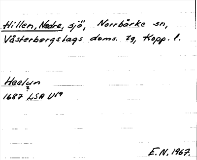 Bild på arkivkortet för arkivposten Hillen, Nedre