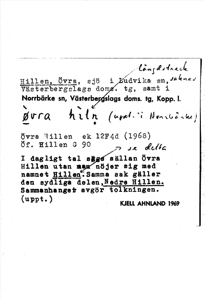 Bild på arkivkortet för arkivposten Hillen, Övra