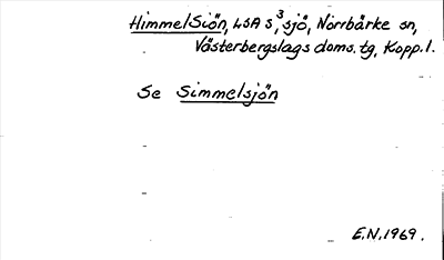Bild på arkivkortet för arkivposten HimmelSiön