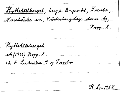 Bild på arkivkortet för arkivposten Hyttställberget