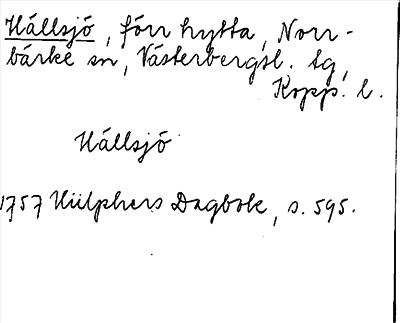 Bild på arkivkortet för arkivposten Hällsjö