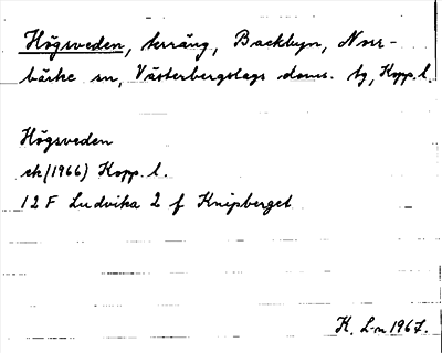 Bild på arkivkortet för arkivposten Högsveden