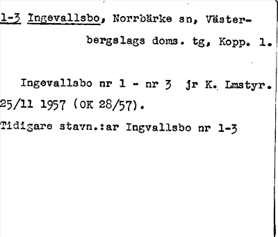 Bild på arkivkortet för arkivposten Ingevallsbo