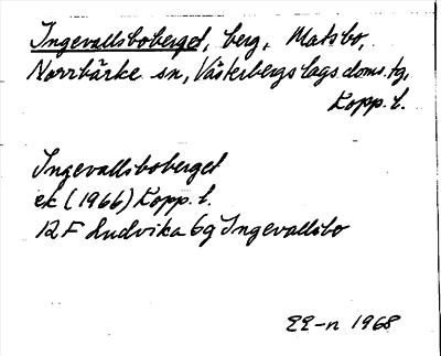 Bild på arkivkortet för arkivposten Ingevallsboberget