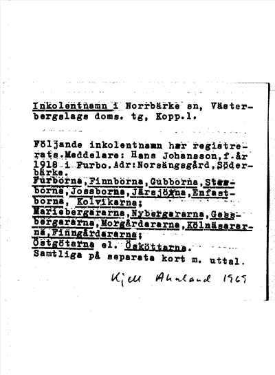 Bild på arkivkortet för arkivposten Inkolentnamn