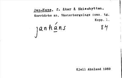 Bild på arkivkortet för arkivposten Jan-Hans