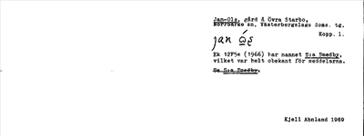 Bild på arkivkortet för arkivposten Jan-Ols