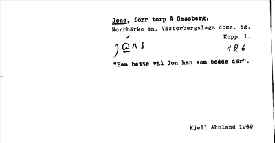 Bild på arkivkortet för arkivposten Jons