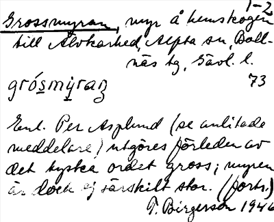 Bild på arkivkortet för arkivposten Grossmyran