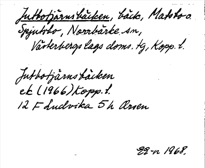 Bild på arkivkortet för arkivposten Jutbotjärnsbäcken