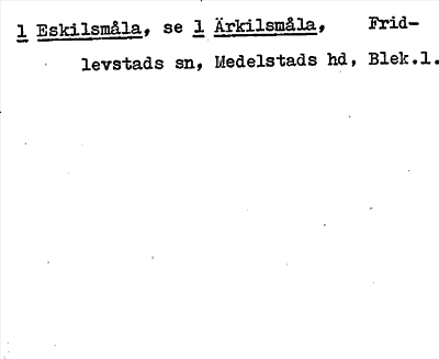 Bild på arkivkortet för arkivposten Eskilsmåla