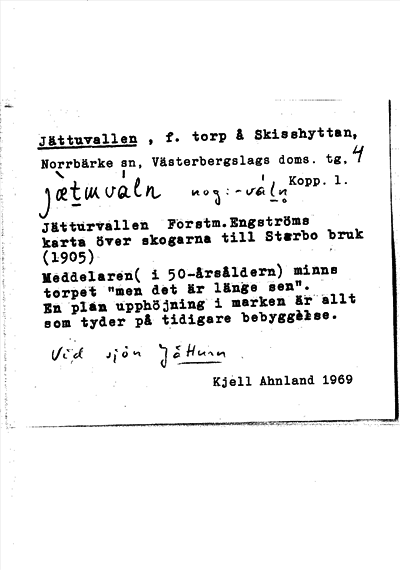 Bild på arkivkortet för arkivposten Jättuvallen