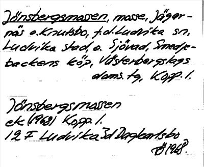 Bild på arkivkortet för arkivposten Jönsbergsmossen