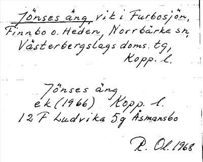 Bild på arkivkortet för arkivposten Jönses äng