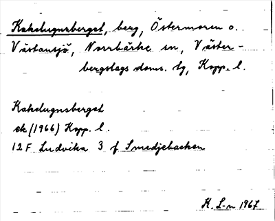 Bild på arkivkortet för arkivposten Kakelugnsberget
