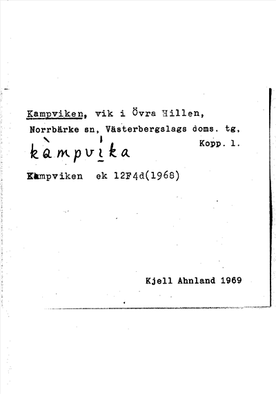 Bild på arkivkortet för arkivposten Kampviken