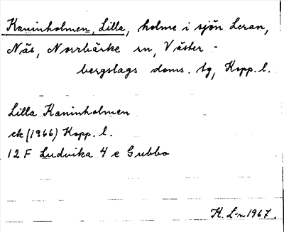 Bild på arkivkortet för arkivposten Kaninholmen, Lilla