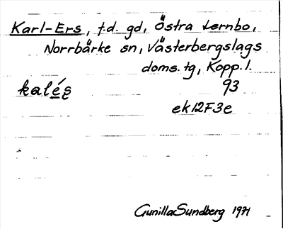 Bild på arkivkortet för arkivposten Karl-Ers
