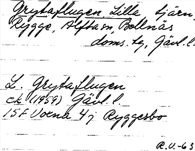Bild på arkivkortet för arkivposten Grytaflugen, Lilla