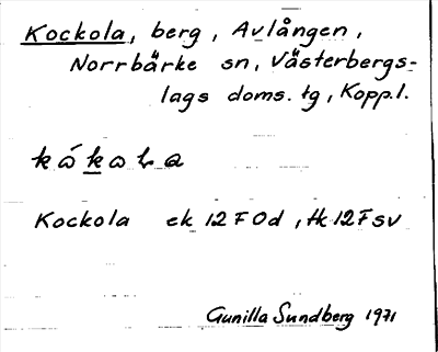 Bild på arkivkortet för arkivposten Kockola