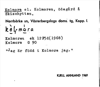 Bild på arkivkortet för arkivposten Kolmora