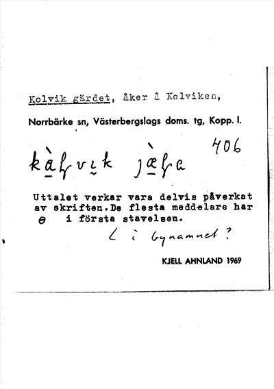 Bild på arkivkortet för arkivposten Kolvik gärdet