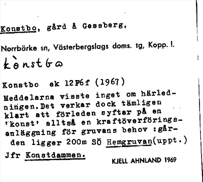 Bild på arkivkortet för arkivposten Konstbo