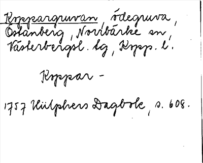 Bild på arkivkortet för arkivposten Koppargruvan