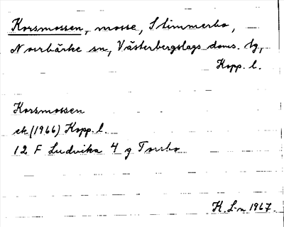 Bild på arkivkortet för arkivposten Korsmossen