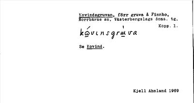 Bild på arkivkortet för arkivposten Kovindsgruvan, se Kovind
