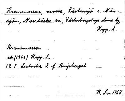 Bild på arkivkortet för arkivposten Kransmossen