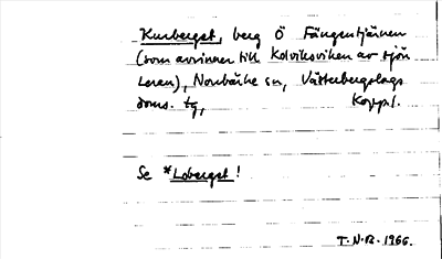 Bild på arkivkortet för arkivposten Kurberget