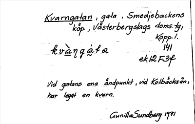 Bild på arkivkortet för arkivposten Kvarngatan