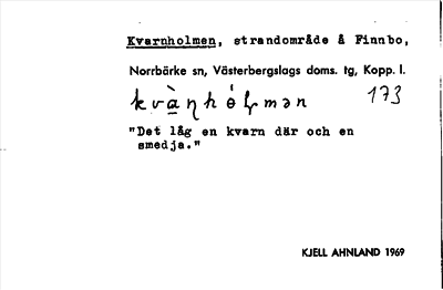 Bild på arkivkortet för arkivposten Kvarnholmen