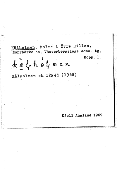 Bild på arkivkortet för arkivposten Kålholmen