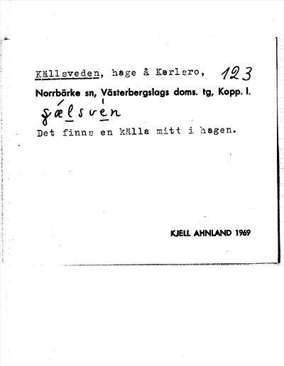 Bild på arkivkortet för arkivposten Källsveden