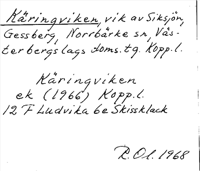 Bild på arkivkortet för arkivposten Käringviken