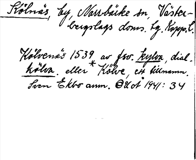 Bild på arkivkortet för arkivposten Kölnäs