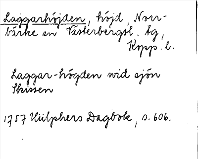 Bild på arkivkortet för arkivposten Laggarhöjden