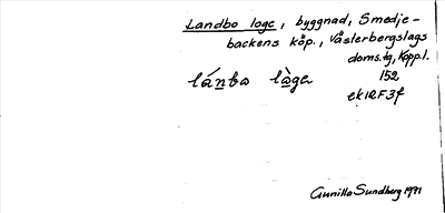 Bild på arkivkortet för arkivposten Landbo logc