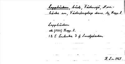Bild på arkivkortet för arkivposten Lappbäcken