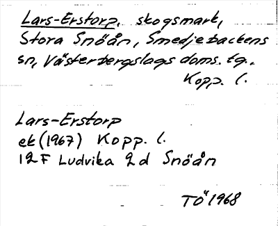Bild på arkivkortet för arkivposten Lars-Erstorp