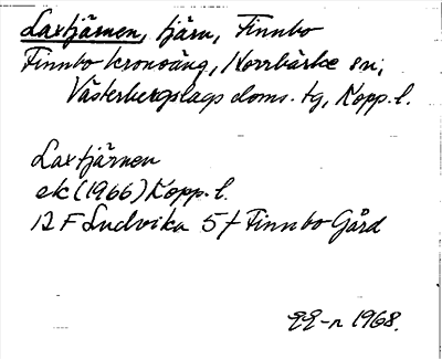 Bild på arkivkortet för arkivposten Laxtjärnen