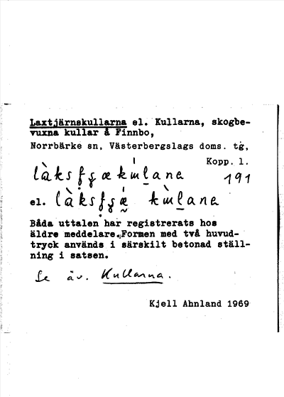 Bild på arkivkortet för arkivposten Laxtjärnskullarna, se Kullarna