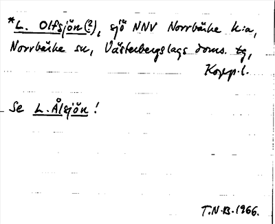 Bild på arkivkortet för arkivposten *Lilla Olfsjön (?)