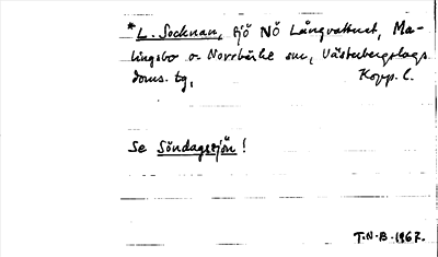 Bild på arkivkortet för arkivposten Lilla Socknan